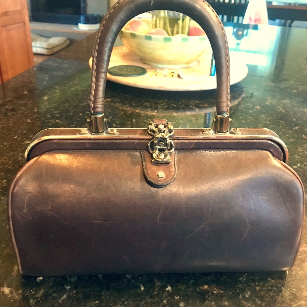 Vintage Etienne Aigner Hand Made Leather Handbag
